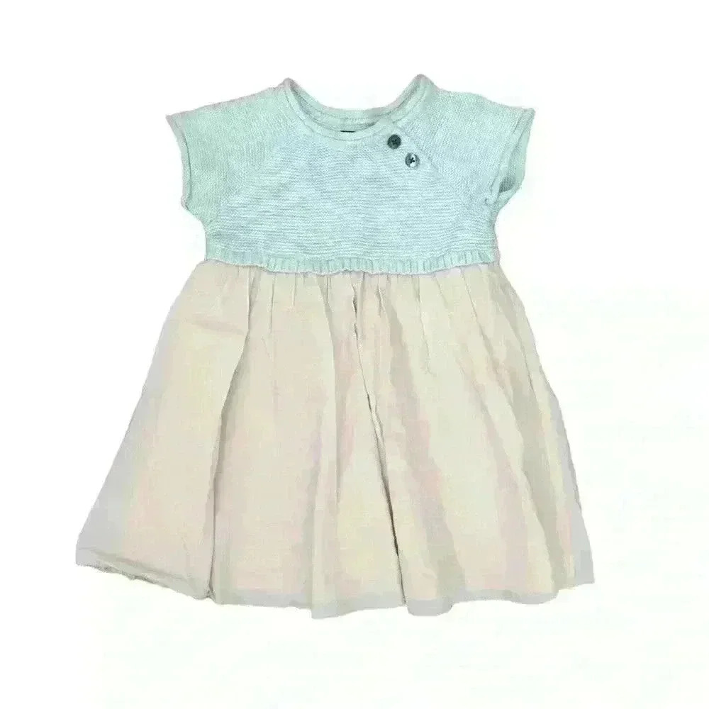 Tea Collection Green & Pink Dress 12-18m